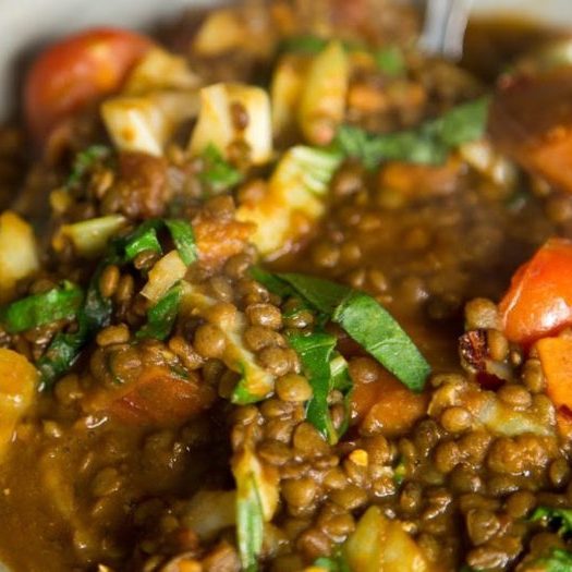 An image of Sweet potato, Coconut & Lentil Dahl