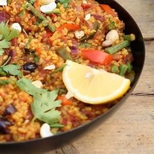 An image of spanish-roasted-vegetable-paella