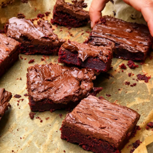 An image of double choc beet brownie