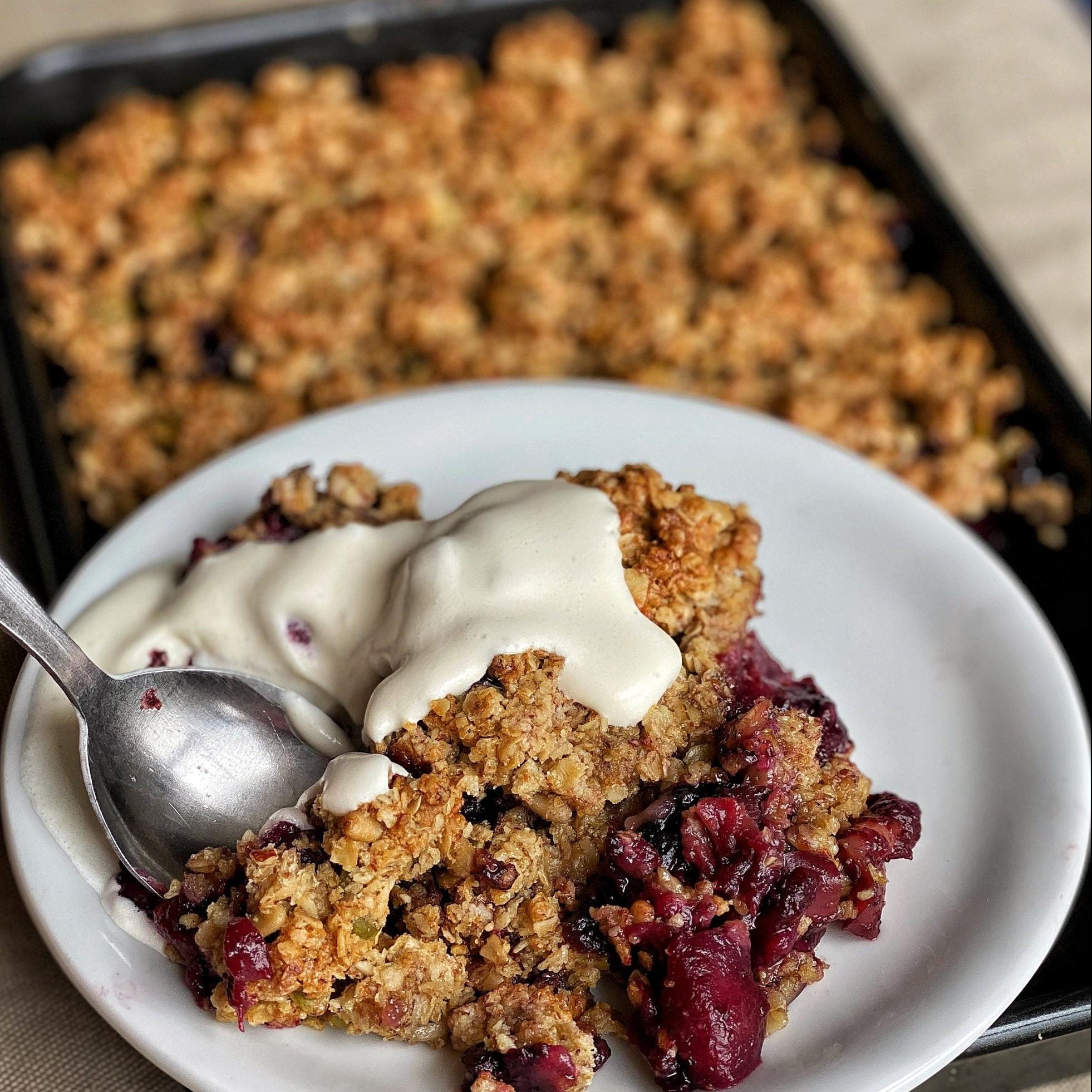 An image of Easy Apple & Blueberry Crumble