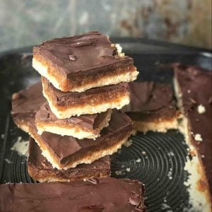 An image of Healthier Chocolate Salted Caramel Squares