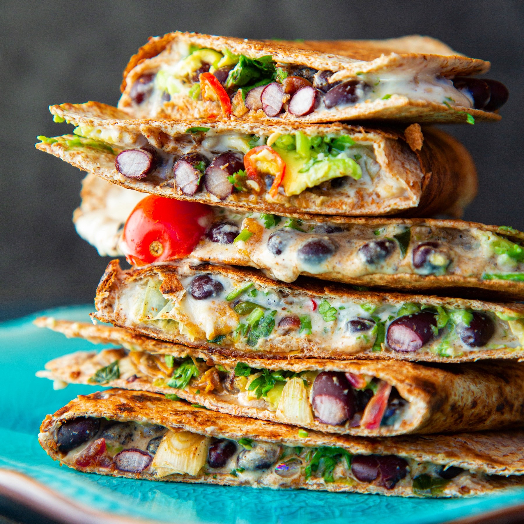 An image of Black bean Quesadilla