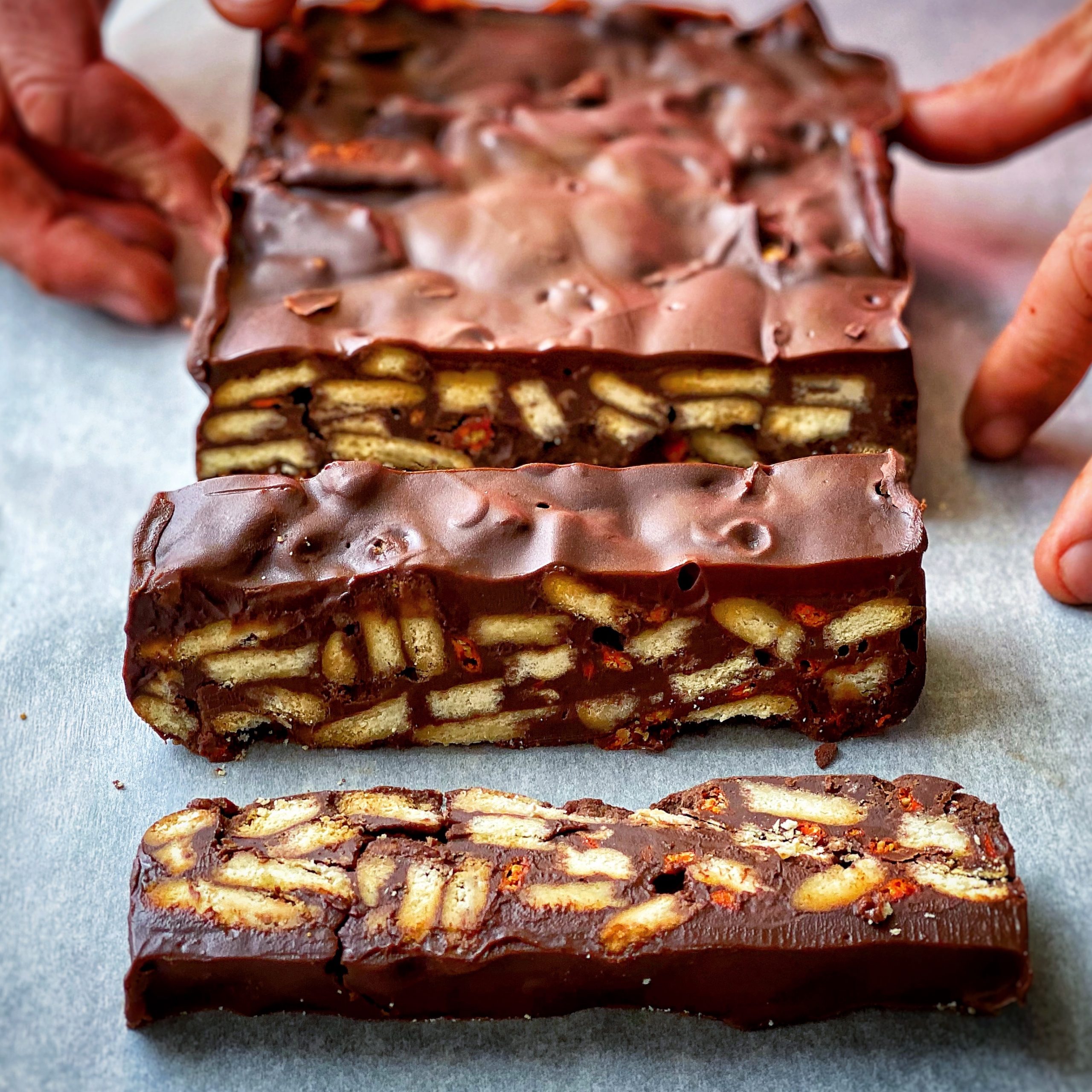 An image of Chocolate biscuit cake with 5 ingredients