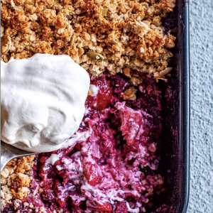 An image of Apple, Pear and Blueberry Crumble
