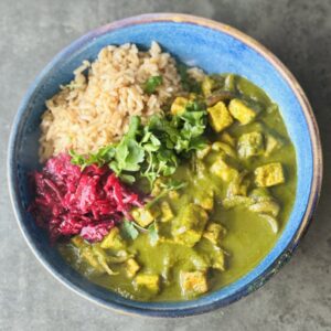 An image of a bowl of Super Greens and Tofu Curry