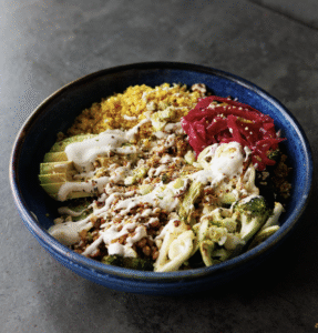 a photo of a plantbased Nourish Bowl