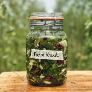 a jar of Summer Farm Kraut