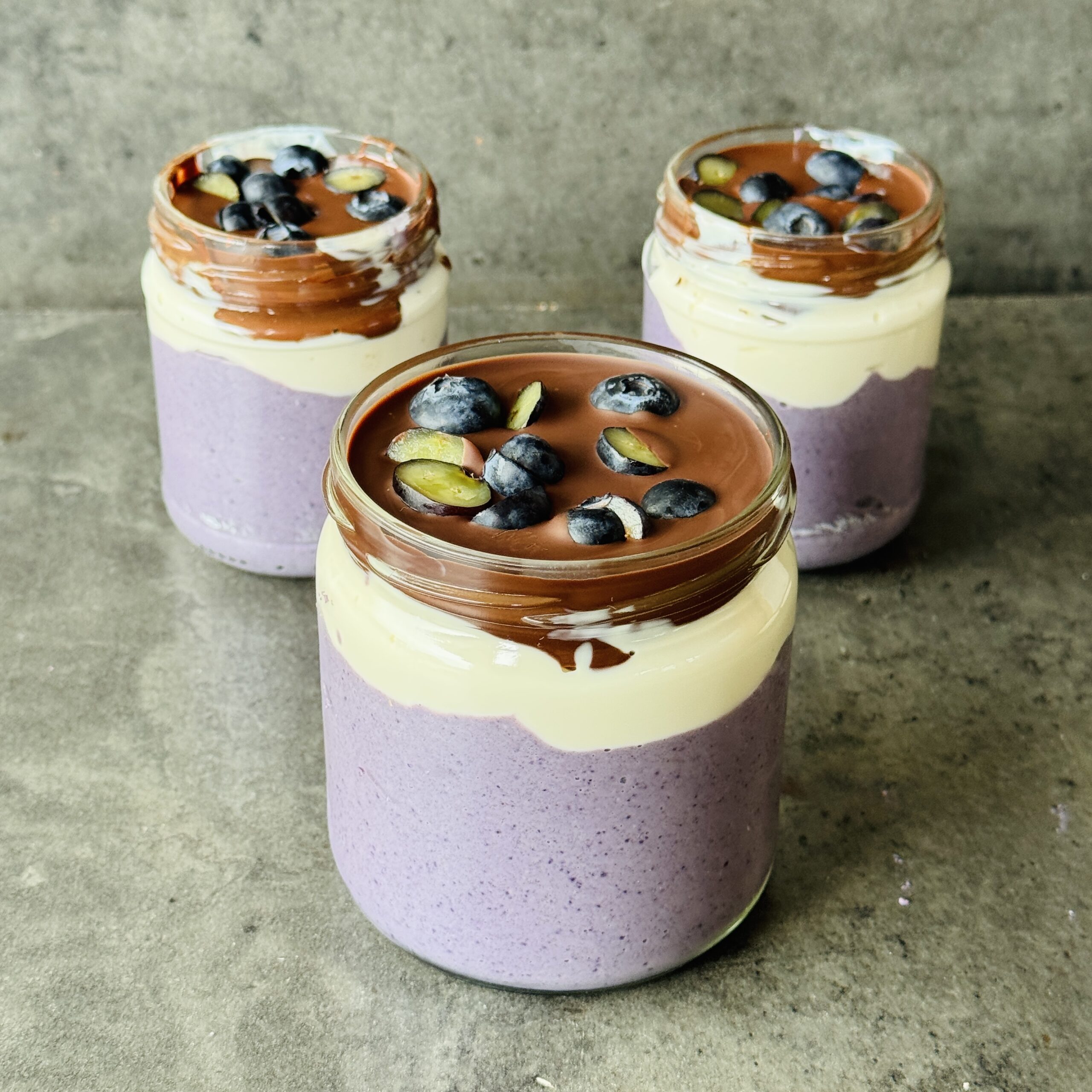 a photo of Blended Blueberry Chia Overnight Oats