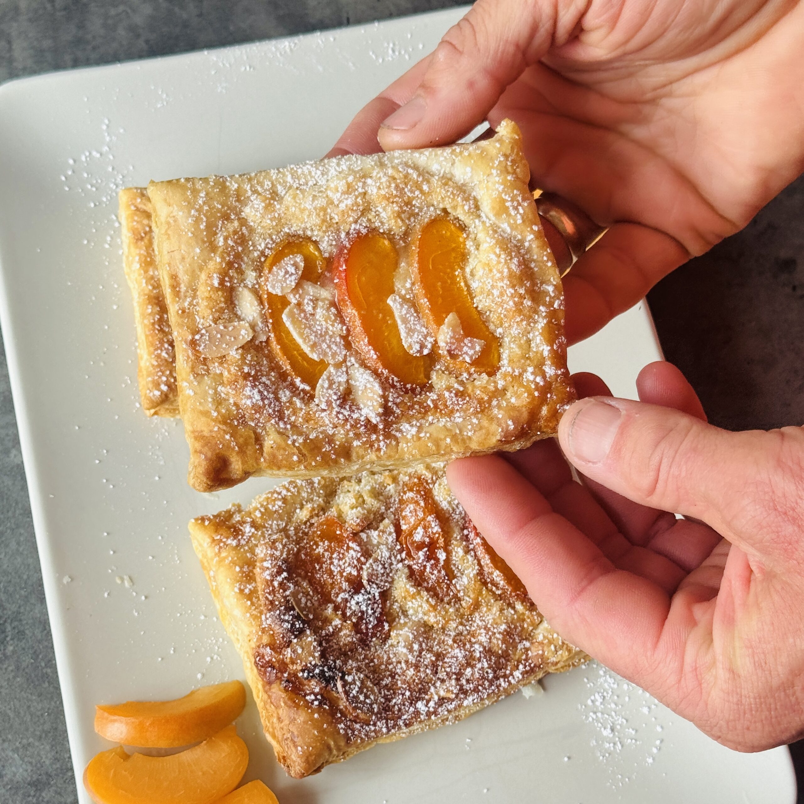 a photo of Air Fryer Apricot Bakewell Puff Pastry Tarts