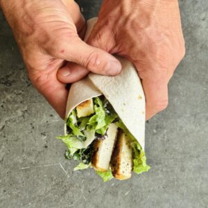 a photo of Crispy Tofu Caesar Wrap