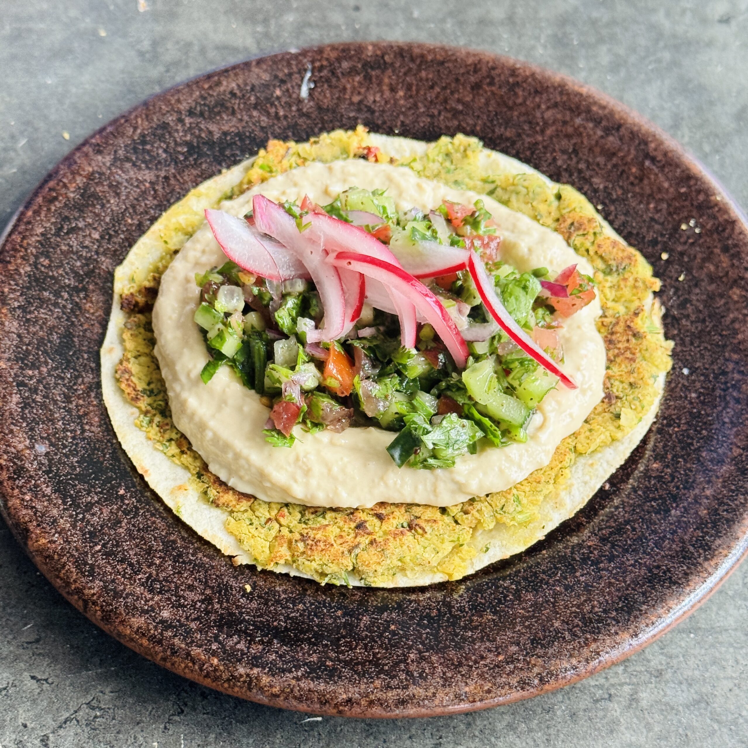 A photo of Smashed Falafel Tacos
