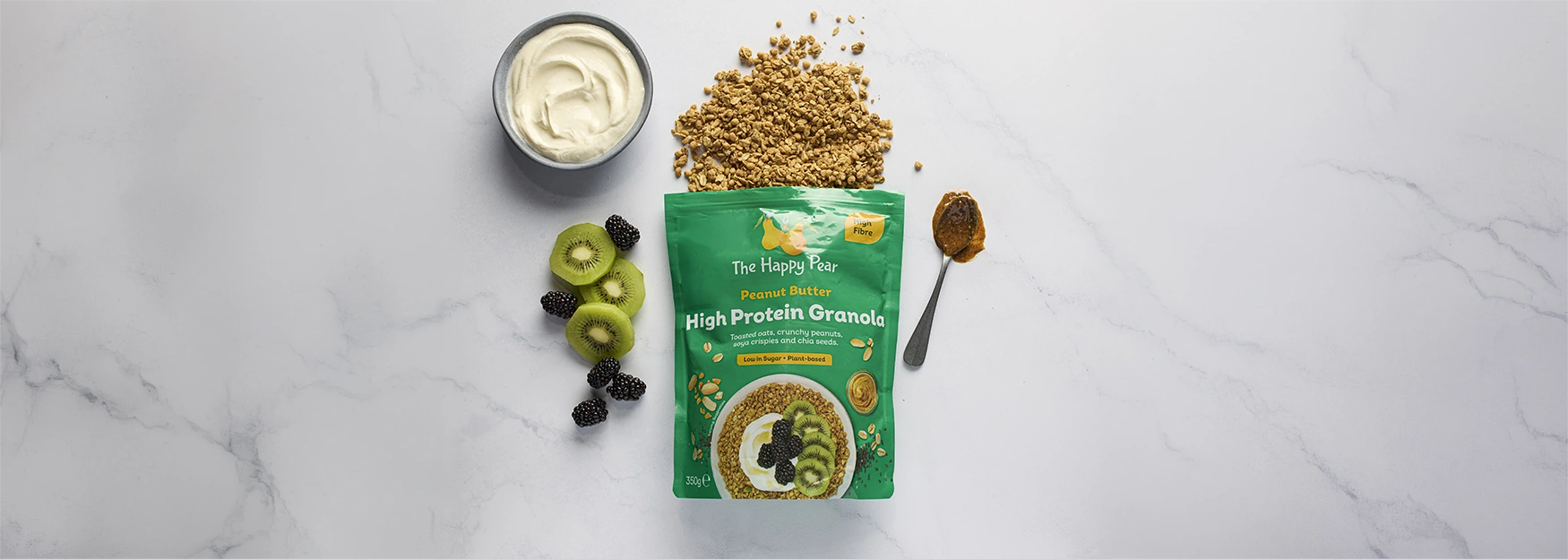 An image of The Happy Pear High Protein Peanut Butter Granola